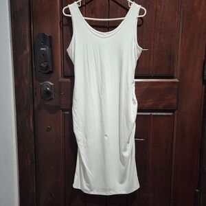 Sleeveless White Dress - Maternity